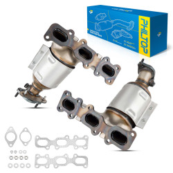 2013-2019 Ford Explorer 3.5L, Left Right Side, 2-PC Catalytic Converter, Fit Federal Emissions, PHILTOP 19516