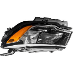 PHILTOP Headlight Assembly Compatible with 2017-2021 Compass OE Replacement Black Housing Amber Reflector Driver Side