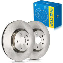 PHILTOP 13.57 inch（344.8 mm） Front Vented Disc Brake Rotors Compatible with Cadillac 2008-2014 CTS, Cadillac 2013-2019 XTS, Chev