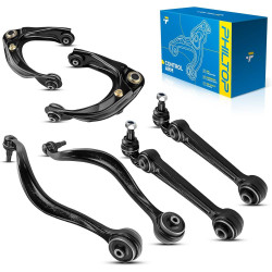 PHILTOP 6Pcs Front Upper Control Arms W/Ball Joint Tie Rod Sway Bar Link Fit for 2007-2012 Fusion/MKZ, 2007-2011 Milan, 2008 Maz