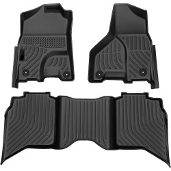 2013-2018 Dodge Ram 1500/2500/3500 Crew Cab Pickup All Weather Custom Truck Floor Mats Best TPE Vehicle Floor Liners Automotive 