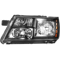 PHILTOP Headlights Assembly Compatible with 2009-2020 Dodge Journey,Black Housing Clear Lens Amber Reflector,Halogen Headlamps （