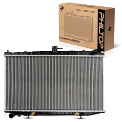 PHILTOP Core Radiator Compatible with 1997-2001 Altima 2.4L, 1993-1996 Altima Transmission Oil Cooler Included