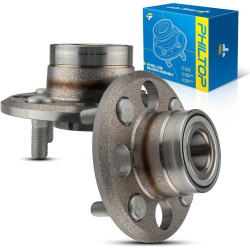 PHILTOP 513035 Rear Wheel Bearing Hub Assembly 4 Lugs for Honda Civic 1985-2000, Honda CRX 1988-1991, Civic del Sol 1993-1997, W