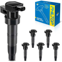 PHILTOP Ignition Coil Pack UF546 6Pack Fit for Hyundai Azera Entourage Genesis Santa Fe/Santa Veracruz Entourage Kia Sorento Opt