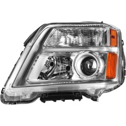 PHILTOP Headlight Assembly Replacement for 2016-2017 Terrain Driver Side, Amber Headlamp Reflctor Clear Lens Chrome Housing