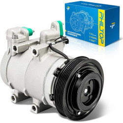 PHILTOP 57189 Air Conditioner AC Compressor with Clutch for Kia Optima 2001-2006 2.4L, Hyundai Sonata 1999-2005 2.4L,Santa Fe 20