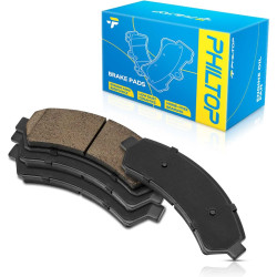 PHILTOP Front Ceramic Disc Brake Pads Set Compatible with S10, Blazer, Sonoma, Jimmy, Bravada, Hombre, 4 Pcs