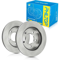 PHILTOP 12.12 inch（308 mm） Front Vented Disc Brake Rotors Compatible with Ford F150 1997-2004, 2-PC Set replace # 54042
