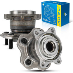 PHILTOP 512373 Pair Rear Wheel Bearing and Hub Assembly for 2008-2013 Rogue, 2011-2014 Juke 5 Lugs