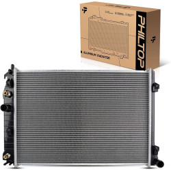 PHILTOP CU1885 Vehicle Radiators for 2001-2004 Corvette 5.7L, 1997-2000 Corvette, (w/ 3/8 inverted Flare Oil Cooler Fittings)