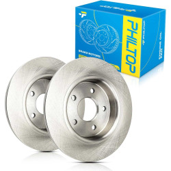 PHILTOP 10.7 inch（270.9 mm）Rear Solid Disc Brake Rotors Compatible with Focus, 2-PC Set
