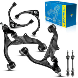 PHILTOP Front Suspension Kit Lower Control Arm w/Ball Joint &amp; Stabilizer Sway Bar End Links Compatible with Dodge Ram 1500 2