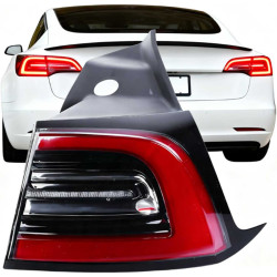 PHILTOP 3Pin Passenger Side Rear Tail Light Compatible With 2017-2023 Tesla Model 3 Outer Right Side Brake LED Tail Lamp Replace