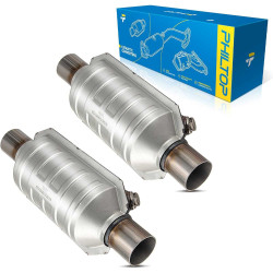 2" Inlet / Outlet, 2-PC Universal Catalytic Converter , 2 O2 Sensor, EPA Compliant, PHILTOP
