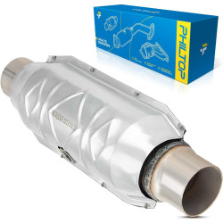 2.5" Inlet / Outlet, 1-PC Universal Catalytic Converter , 1 O2 Sensor, EPA Compliant, PHILTOP