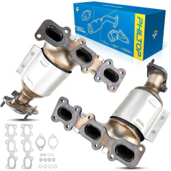 2013-2019 Ford Explorer 3.5L, Left Right Side, 2-PC Catalytic Converter, EPA Compliant, PHILTOP 19516