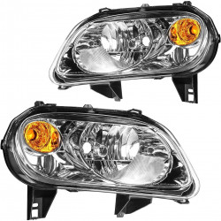 PHILTOP Headlight Assembly - 2-Piece Set for 2002-2009 Chevy Trailblazer &amp; 2002-2006 Trailblazer EXT