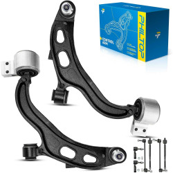 PHILTOP Front Suspension Kit Lower Control Arm w/Ball Joint &amp; Sway Bar End Link &amp; Tie Rod Ends Compatible with Ford Taur