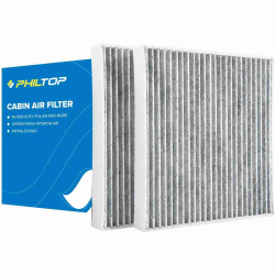 PHILTOP Cabin Air Filter, Pack of 2 Replacement for CF10285 CP285 4Runner Camry Corolla Tundra Highlander Avalon Prius IS250, Pr